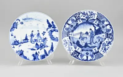 2x Chinees bord Ø 22,5 - 23,3 cm – kavel bij Twents Veilinghuis