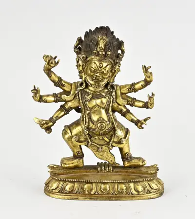 Chinees boeddha figuur, H 17,5 cm – kavel bij Twents Veilinghuis