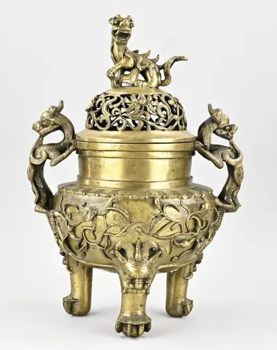 Chinese bronzen wierookbrander – kavel bij Twents Veilinghuis