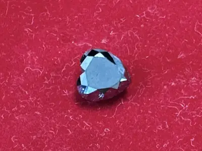 Diamant - 3.81 carat natuurlijke zwarte diamant in hart vorm (gecertificeerd) – kavel bij Onlineveilingmeester