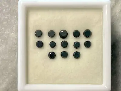 Diamant - 2.08 carat natuurlijke zwarte diamant (gecertificeerd) – kavel bij Onlineveilingmeester