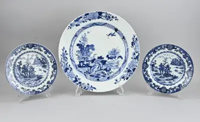 3x Chinees bord Ø 23,5 - 38,5 cm – kavel bij Twents Veilinghuis