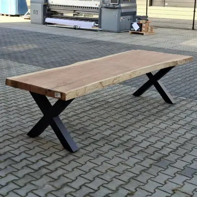 Boomstam eettafel – kavel bij Onlineveilingmeester, Raalte