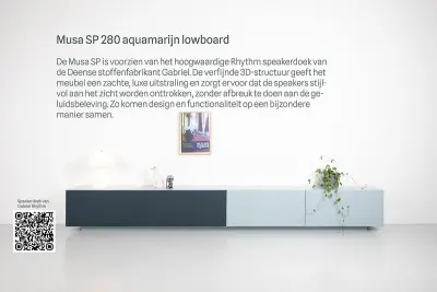 TV-meubel + lowboard, RAAT, Musa 280 SP, Aquamarijn – kavel bij Onlineveilingmeester, Raalte