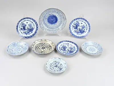 8x Chinees bord Ø 13,5 - 21,5 cm – kavel bij Twents Veilinghuis