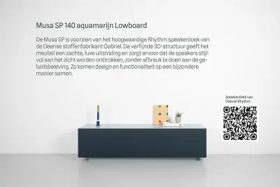Tv-meubel, RAAT, Musa 140 SP, Aquamarijn, met lowboard – kavel bij Onlineveilingmeester, Raalte
