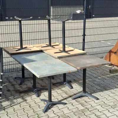 9x Horecatafel met zwart onderstel – kavel bij Onlineveilingmeester, Raalte