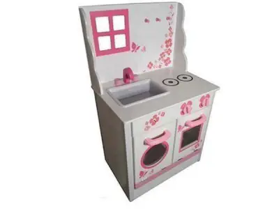 Playwood - Speel Keuken Wit met Roze – kavel bij XL Auctions