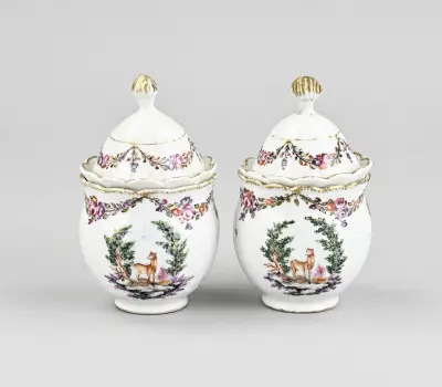 2x Chinese (mosterd)pot – kavel bij Twents Veilinghuis