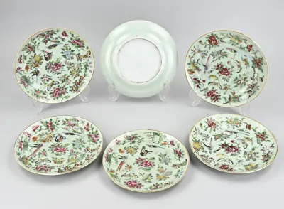 6x Chinees bord Ø 21 cm – kavel bij Twents Veilinghuis