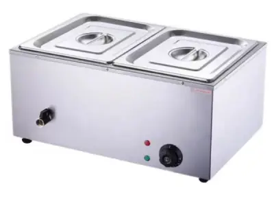 Elektrische Voedselwarmer – 2-compartiment, rvs – kavel bij XL Auctions
