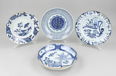 4x Chinees bord Ø 22 - 23,5 cm – kavel bij Twents Veilinghuis