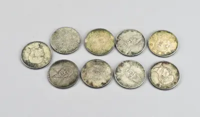Lot Chinese penningen/munten (9x) – kavel bij Twents Veilinghuis