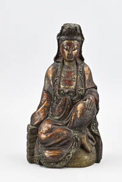 Chinese boeddha van hout – kavel bij Twents Veilinghuis