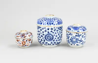 3x Chinese dekselpot – kavel bij Twents Veilinghuis