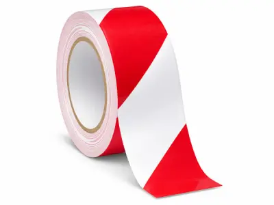 36x PVC vloermarkeringstape wit rood 50mm x 33m – kavel bij XL Auctions