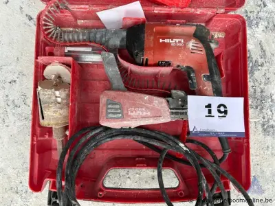 Elektrische schroefmachine HILTI SD 5000, 0,71 kW, 230 V. Inclusief Hilti SMD 57 schroefmagazijn, boor/gatenzaag en koffer. Werking niet gekend – kavel bij Appelboom