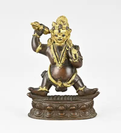 Chinese boeddha van brons, H 15,6 cm – kavel bij Twents Veilinghuis