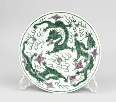 Chinees drakenbord Ø 23,5 cm – kavel bij Twents Veilinghuis