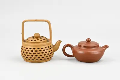 2x Chinese trekpot – kavel bij Twents Veilinghuis