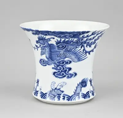Chinese brushpot – kavel bij Twents Veilinghuis