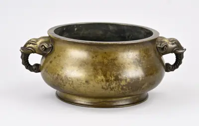 Bronzen censer Ø 20 cm – kavel bij Twents Veilinghuis
