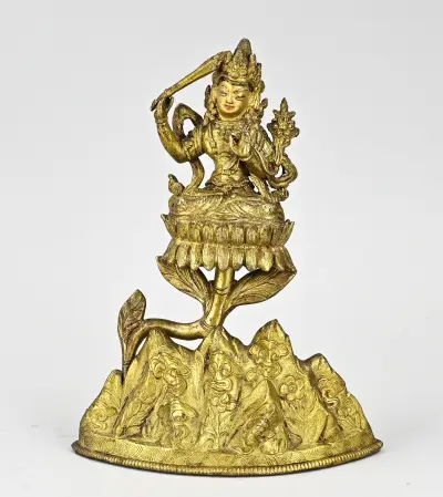 2-Delig Chinees boeddha-figuur, H 20 cm – kavel bij Twents Veilinghuis