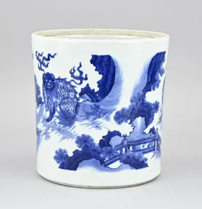 Chinese brushpot – kavel bij Twents Veilinghuis