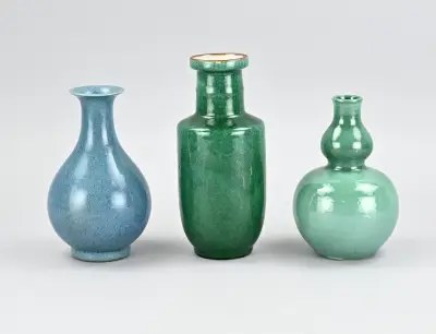 3x Chinese vaas, H 16,5 - 21 cm – kavel bij Twents Veilinghuis