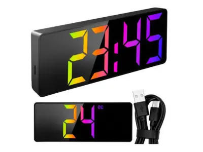 Izoxis kleurrijke LED Wekker -klok – kavel bij XL Auctions