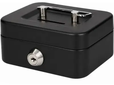 Metalen Spaarpot Geldkist Zwart 12x8x5 CM – kavel bij XL Auctions