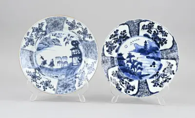2x Chinees bord Ø 21 cm – kavel bij Twents Veilinghuis