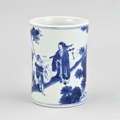Chinese penselenpot Ø 9,6 cm – kavel bij Twents Veilinghuis