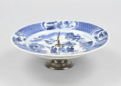 Bord op zilveren voet (tazza) Ø 22 cm – kavel bij Twents Veilinghuis