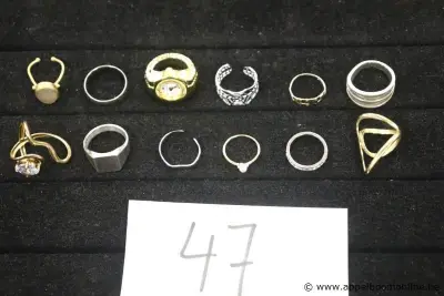 12 diverse ringen – kavel bij Appelboom