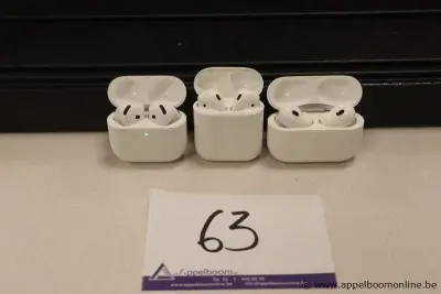 3 diverse earpods APPLE, zonder kabels, werking niet gekend – kavel bij Appelboom
