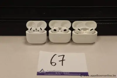 3 diverse earpods APPLE, zonder kabels, werking niet gekend – kavel bij Appelboom
