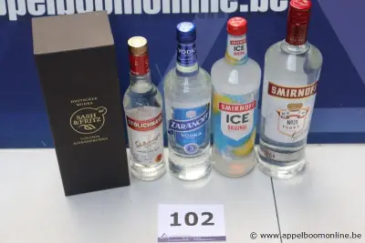 5 flessen diverse vodka – kavel bij Appelboom