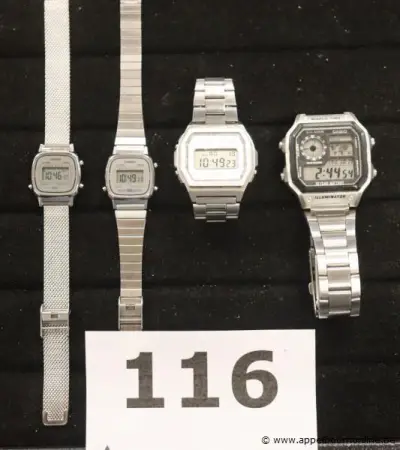4 digitale horloges CASIO – kavel bij Appelboom