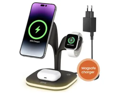5-in-1 Draadloos Qi Oplaadstation Magsafe Draadloze Oplader – kavel bij XL Auctions