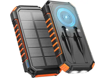 ADDTOP powerbank 20000mAh - Zonnepaneel - USB-C – kavel bij XL Auctions