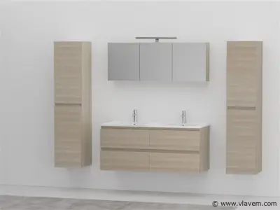 2-persoons badkamermeubel 120 cm – kavel bij Vlavem