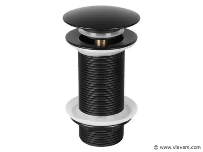 Afvoerplug pop up - design - Zwart – kavel bij Vlavem