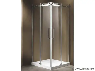 Douchecabine vierkant - 90x90x200 cm – kavel bij Vlavem