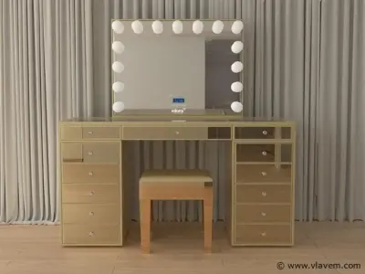 Luxe kaptafel met verlichting – kavel bij Vlavem