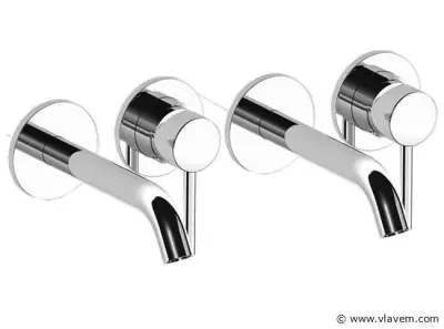 Set van Inbouw Mengkranen - Verchroomd RVS – kavel bij Vlavem