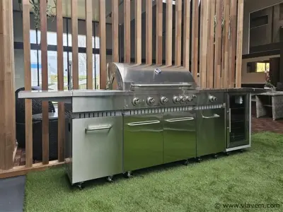Gasbarbecue Buitenkeuken - 6 branders – kavel bij Vlavem