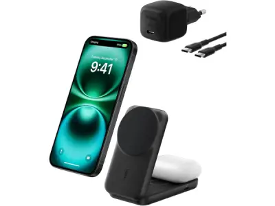 Belkin Draadloze Oplader - 2-in-1 Qi2 Laadstation 25W – kavel bij XL Auctions