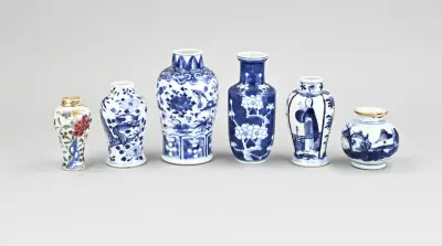 Lot Chinese vazen (6x) – kavel bij Twents Veilinghuis