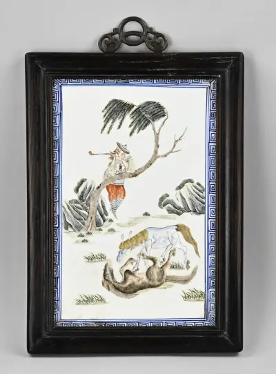 Chinese plaquette – kavel bij Twents Veilinghuis